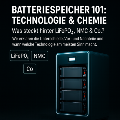 Batteriespeicher 101: Technologie &amp; Chemie - Batteriespeicher 101: LiFePO₄, NMC &amp; Co. erklärt