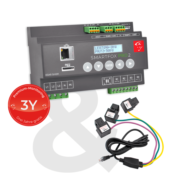 SMARTFOX Pro 2 Energiemanager inkl. 100A Stromwandler 3Y